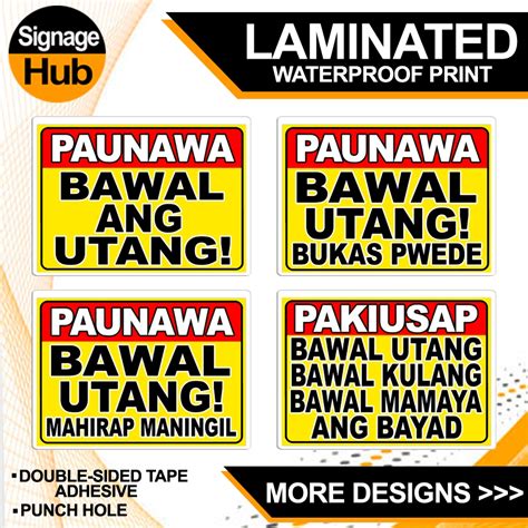 PAUNAWA BAWAL UTANG Signage Design .